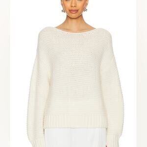 NWTG NAADAM Lofty Alpaca Boatneck Sweater – White